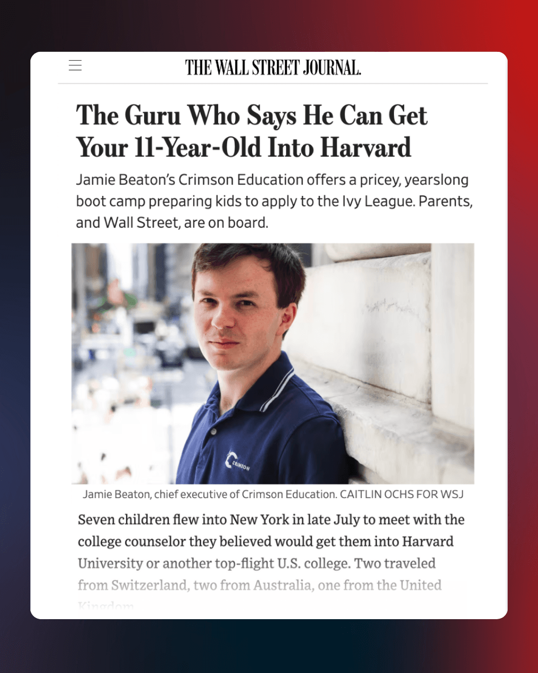 Crimson: Empoderando Estudiantes hacia la Ivy League