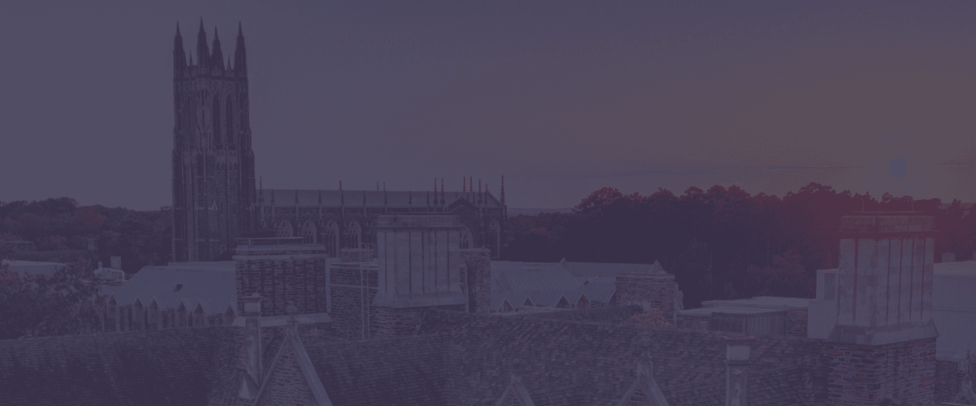 Duke University campus photo with Navy Overlay
