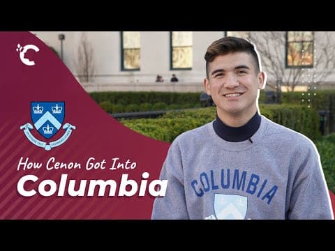 How Cenon Got Into Columbia University to Study Psychology