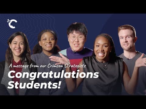 Congratulations, Students! From Crimson Strategists